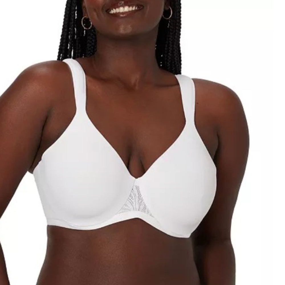 Bali Women's Smoothing Foam Underwire Bra with Comfort Bra in White